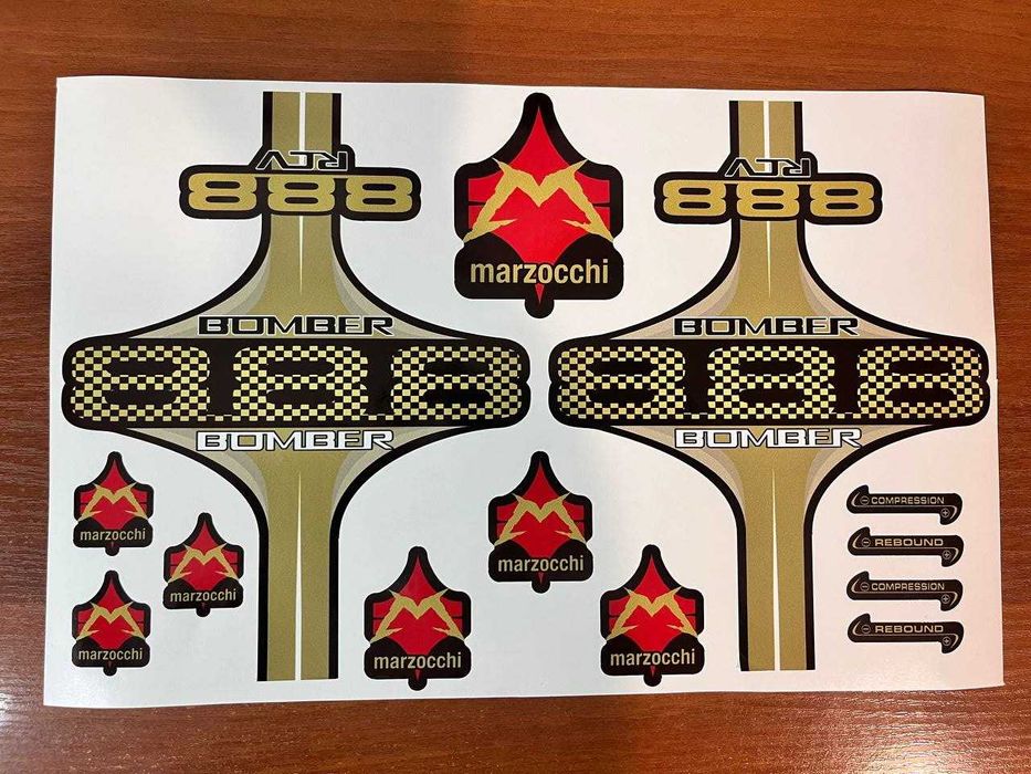 колекційні Marzocchi BOMBER 888, наклейки на вилку велосипеда Комплект