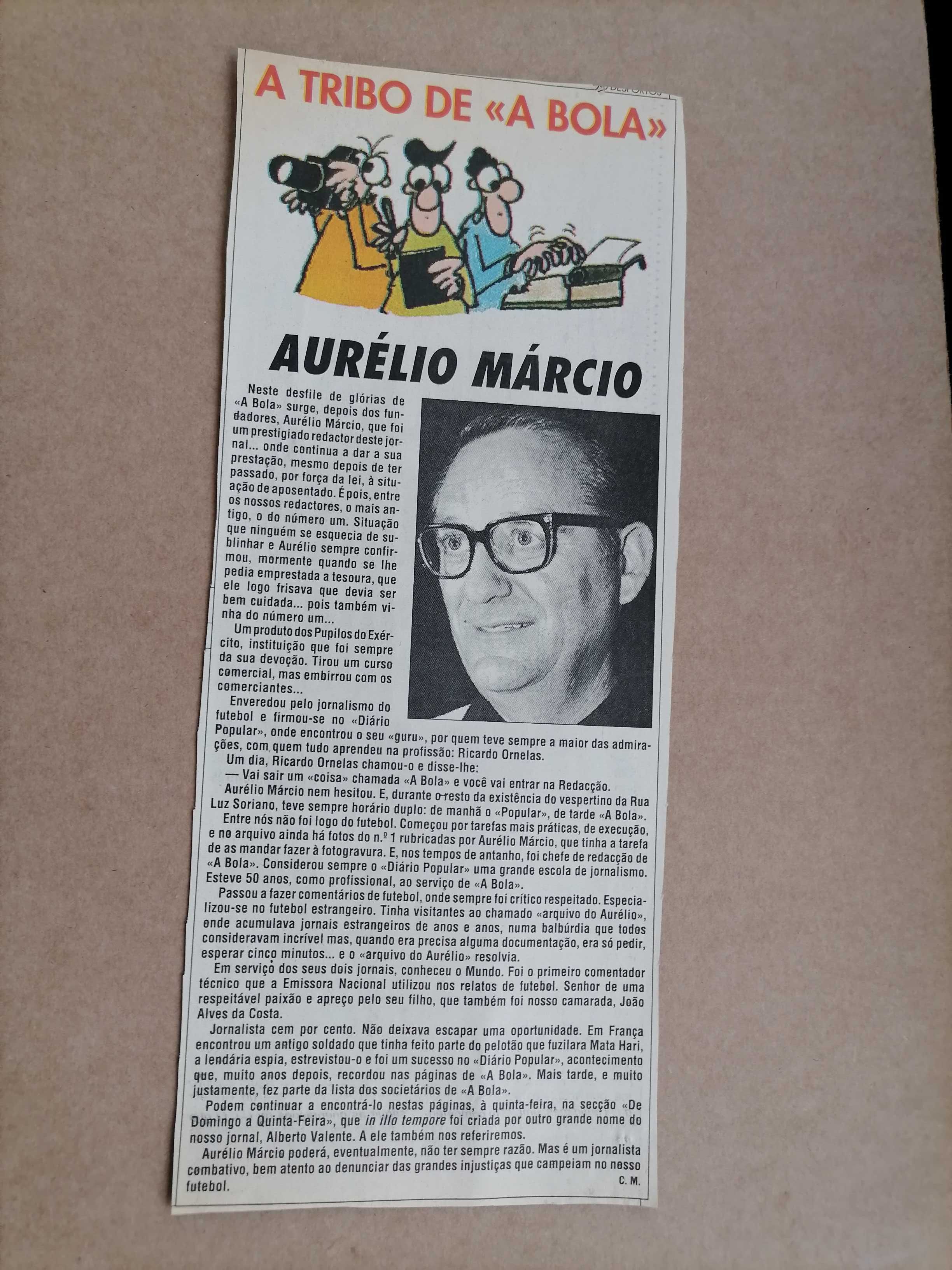 A BOLA Recortes/Recordação  A Tribo de A BOLA 1994 por Carlos Miranda