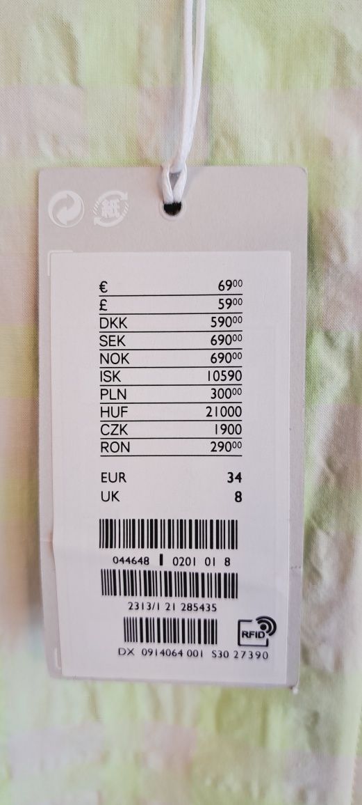 COS bawełniana bluzka w letnich kolorach rozmiar 34