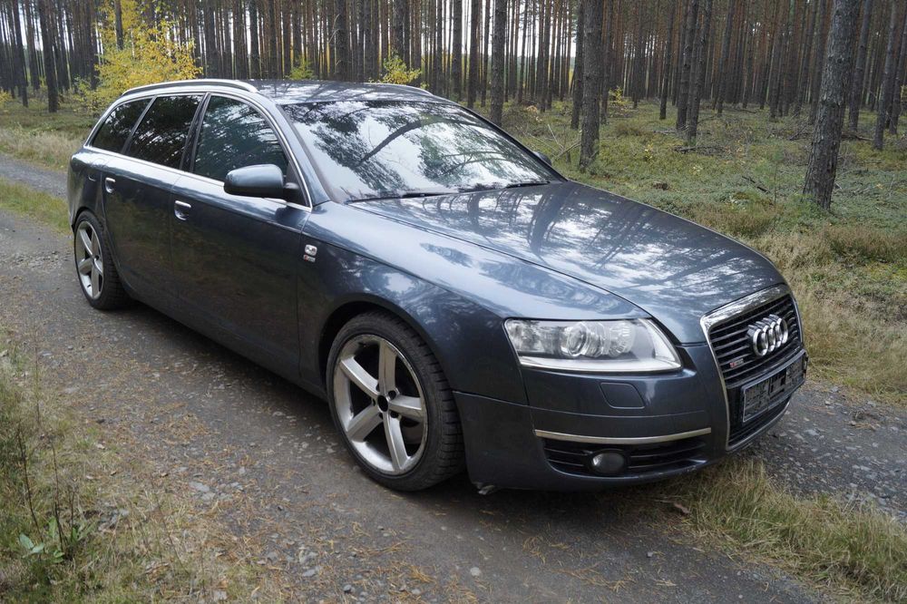 Audi A6 C6 S-LINE maska,lampa,zderzak,błotnik LZ7R SKRZYNIA GSZ klapa