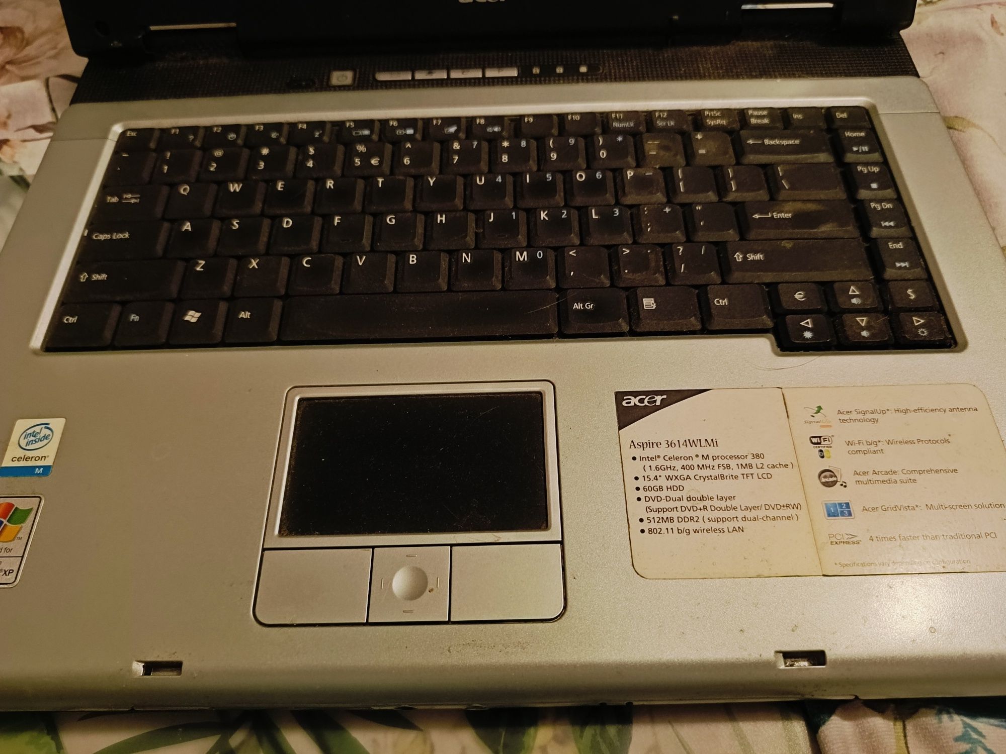Laptop Acer3610 na części