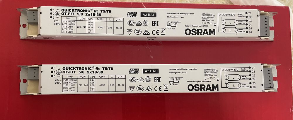 Новий Балласт для підключення ламп Osram, Tridonic