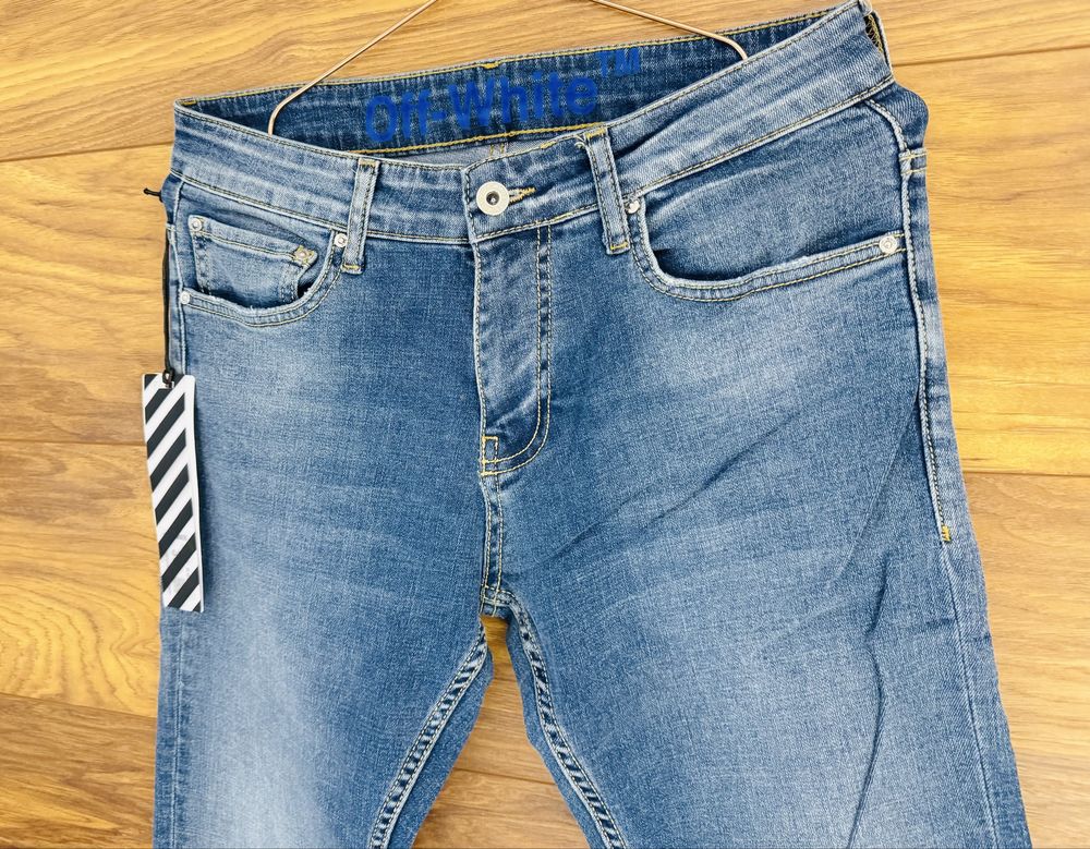 Off White spodnie jeansowe męskie