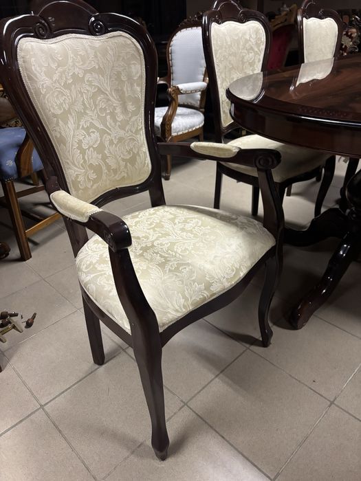 Stylowy zestaw włoski stół 6 krzeseł 8 osób meble stylowe sklep italy