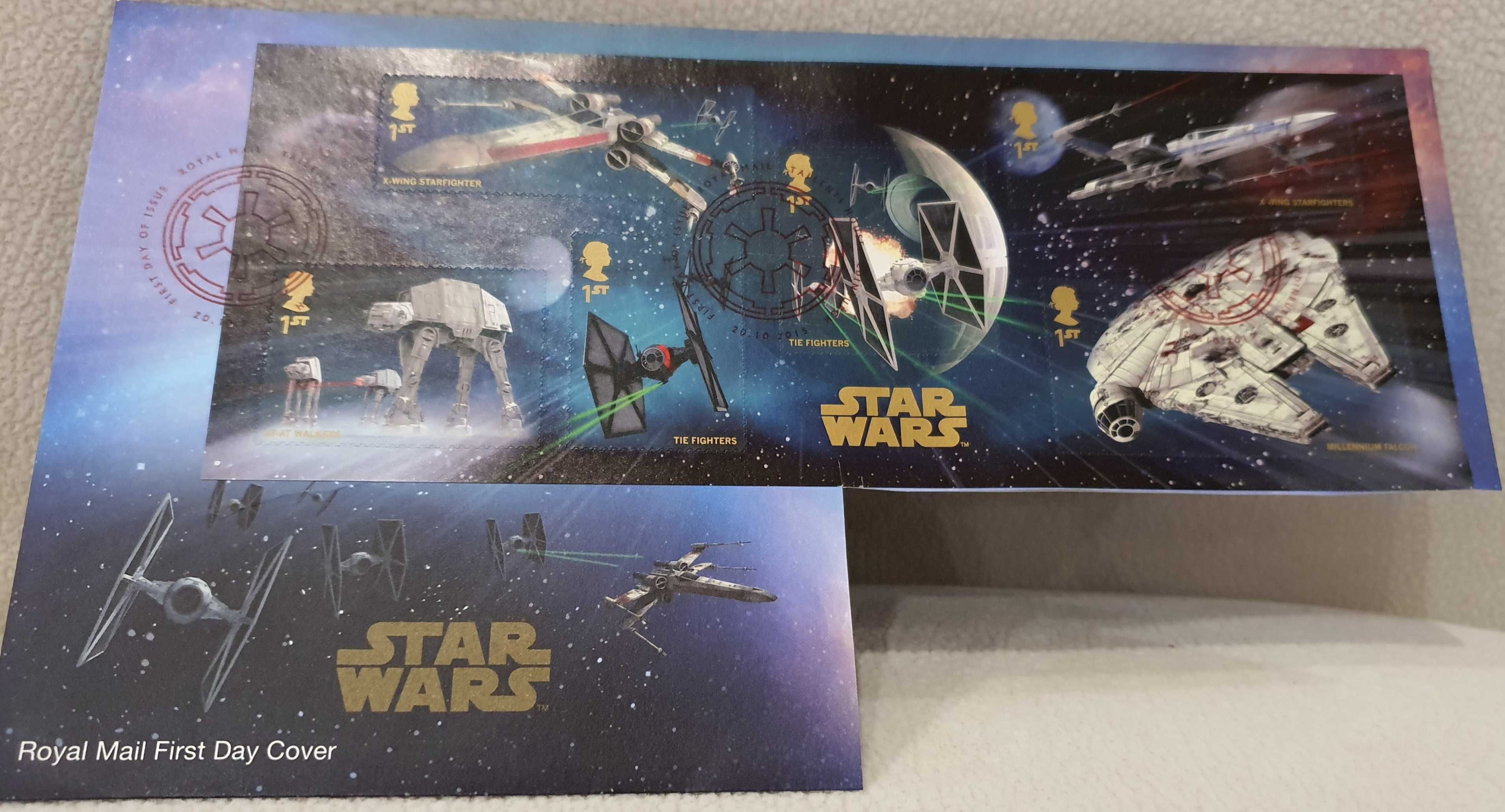 Znaczki pocztowe Gwiezdne Wojny Star Wars stemplowane Royal Mail