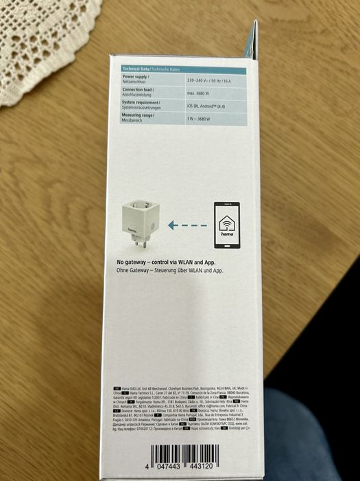 Hama Smart Socket, indoor x 2 Tomada Inteligente