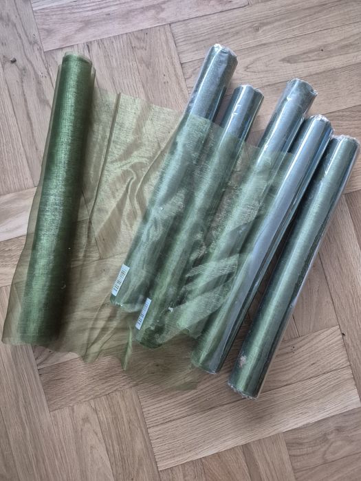 Organza zielona w rolce