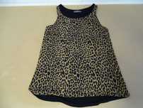 Tunica/top em estampado tigre