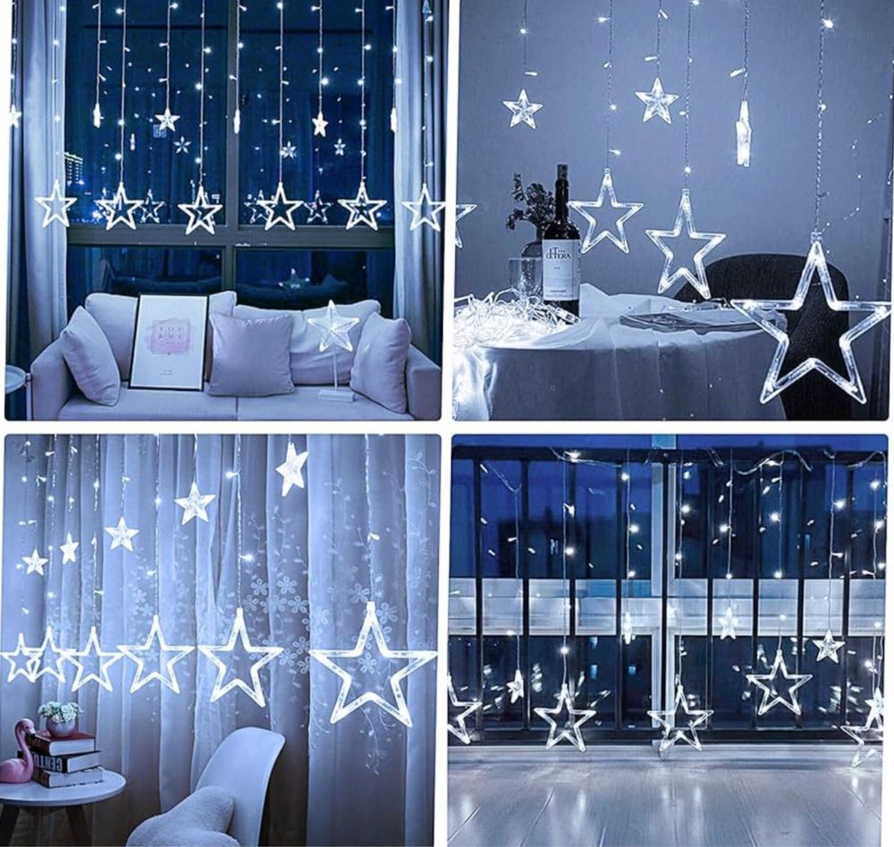 BLOOMWIN Dekoracje świąteczne 2m 138 LED, zasilanie bateryjne