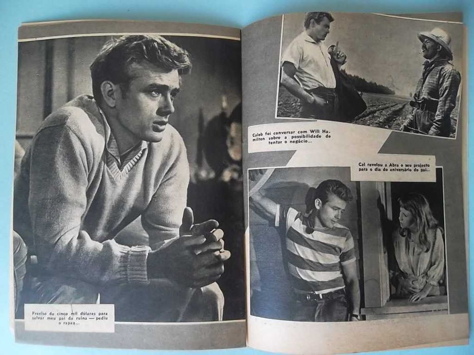 James Dean : "A Leste do Paraíso", novelização do filme com fotos.