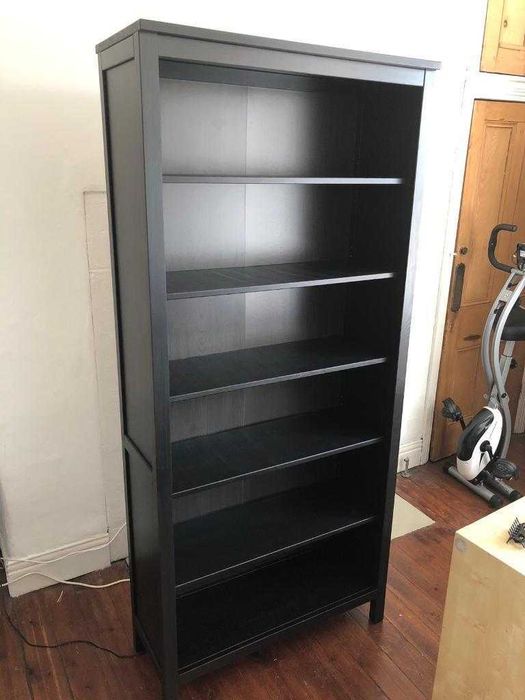 Witryna-biblioteczka IKEA HEMNES-drewno-LEKSVIK-polki-komoda