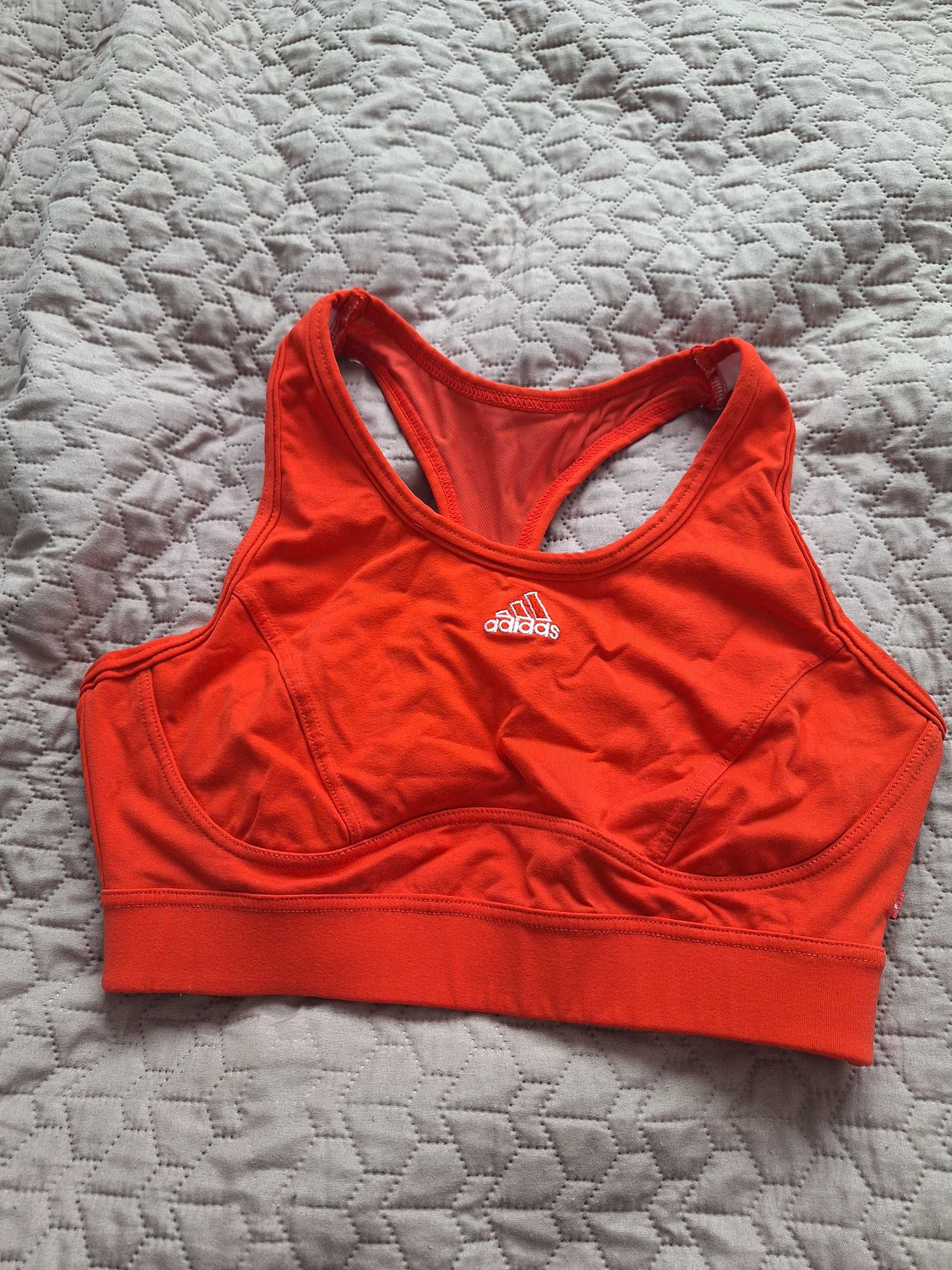 Stanik sportowy Adidas czerwony