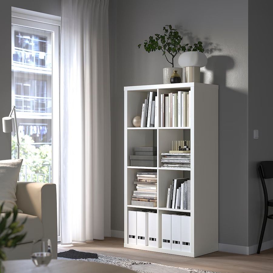 Regał Ikea Kallax 4x2 biały połysk. Stan bardzo dobry
