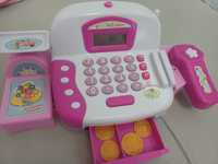 kasa zabawkowa z kalkulatorek sklep skaner różowa