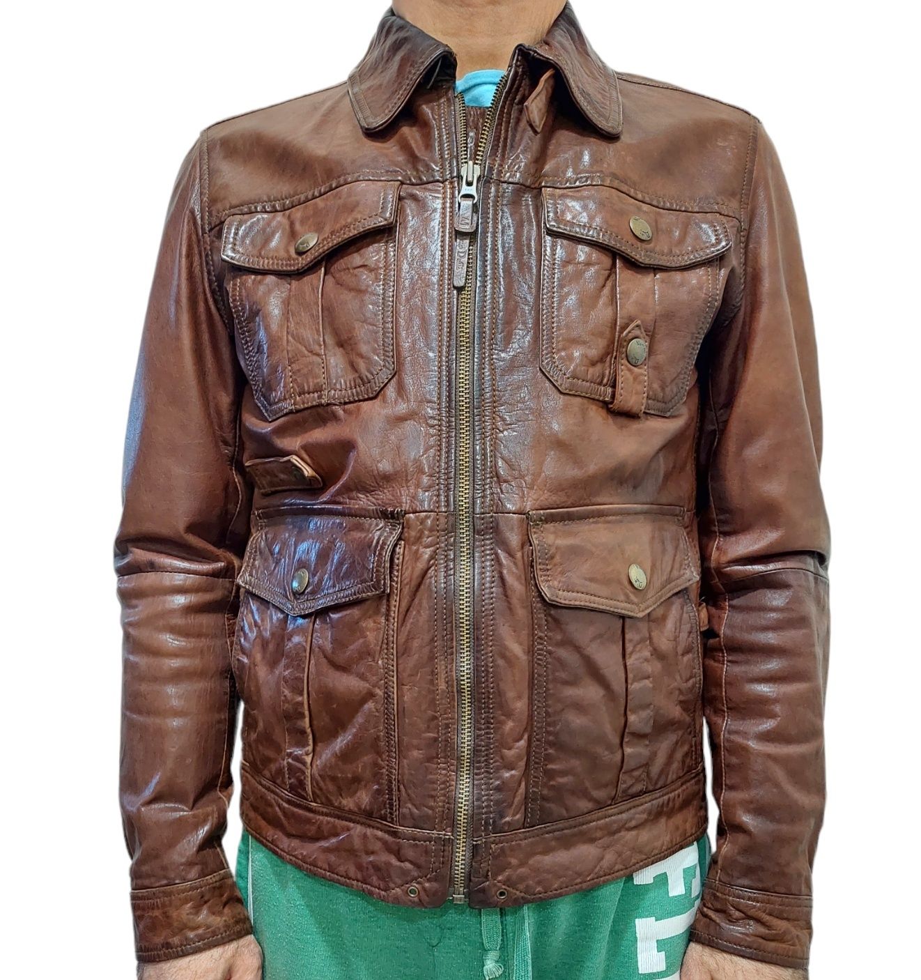 Куртка шкіряна чоловіча  Massimo Dutti
