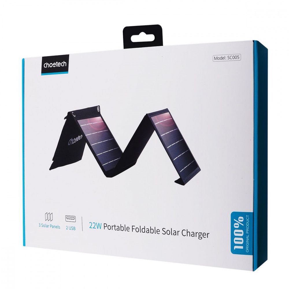 Портативна Сонячна Зарядна Станція Choetech 22W