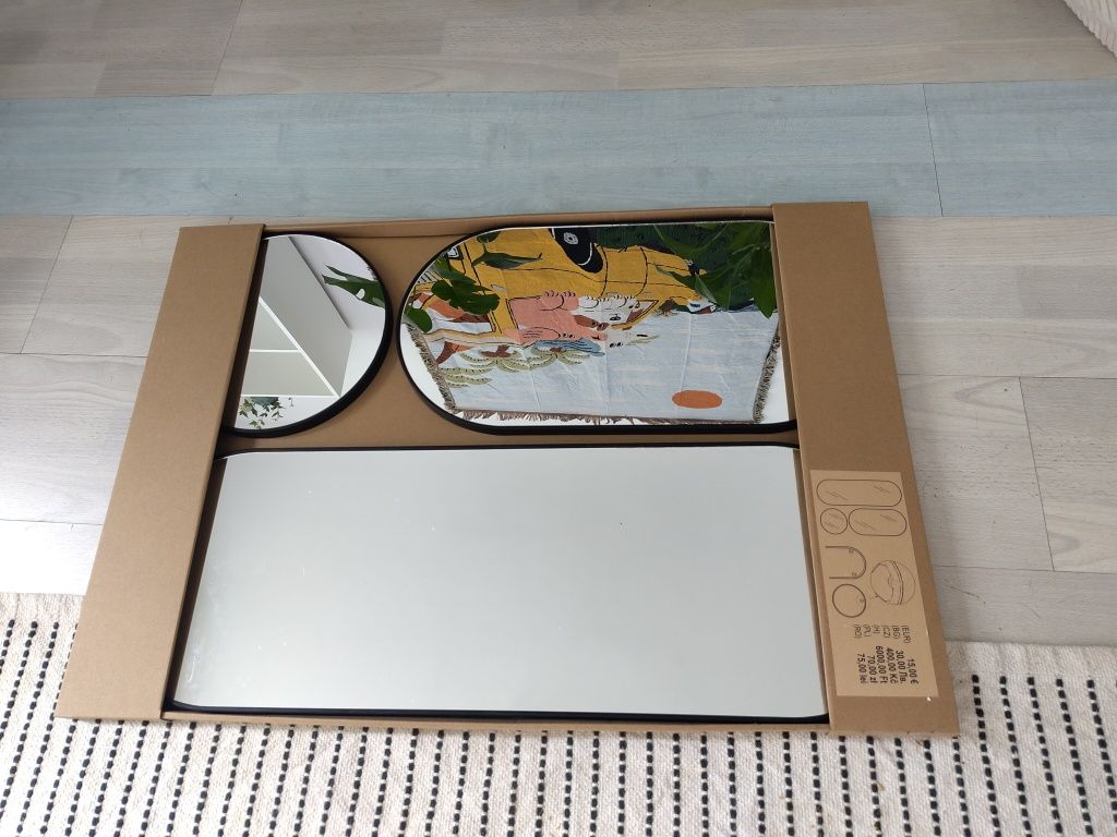 Zestaw 3 minimalistycznych luster