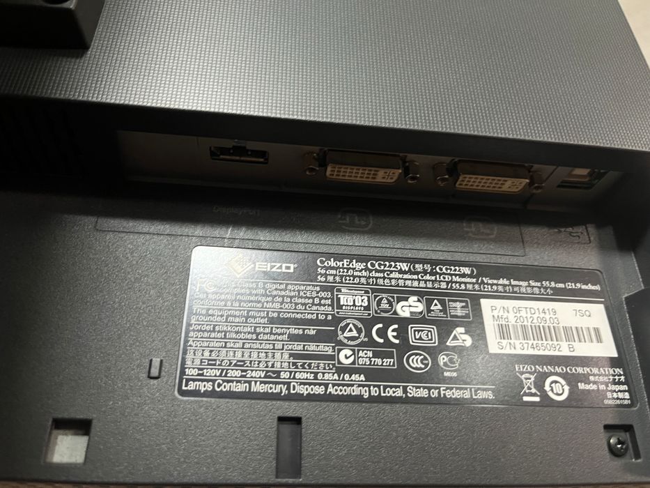 Monitor graficzy Eizo CG223W + Kaptur