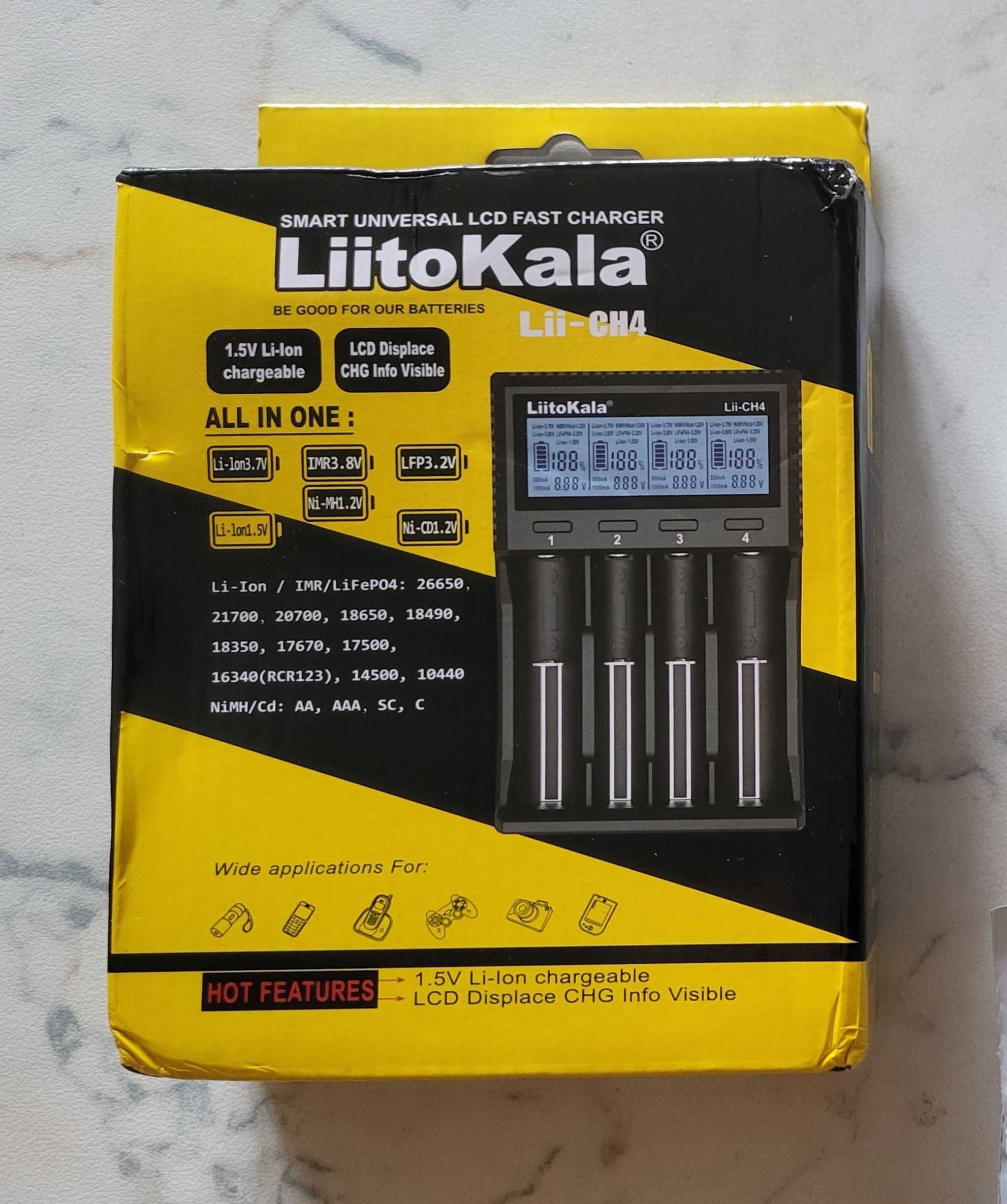 Зарядное устройство LiitoKala Lii-CH4 для всех видов батареек