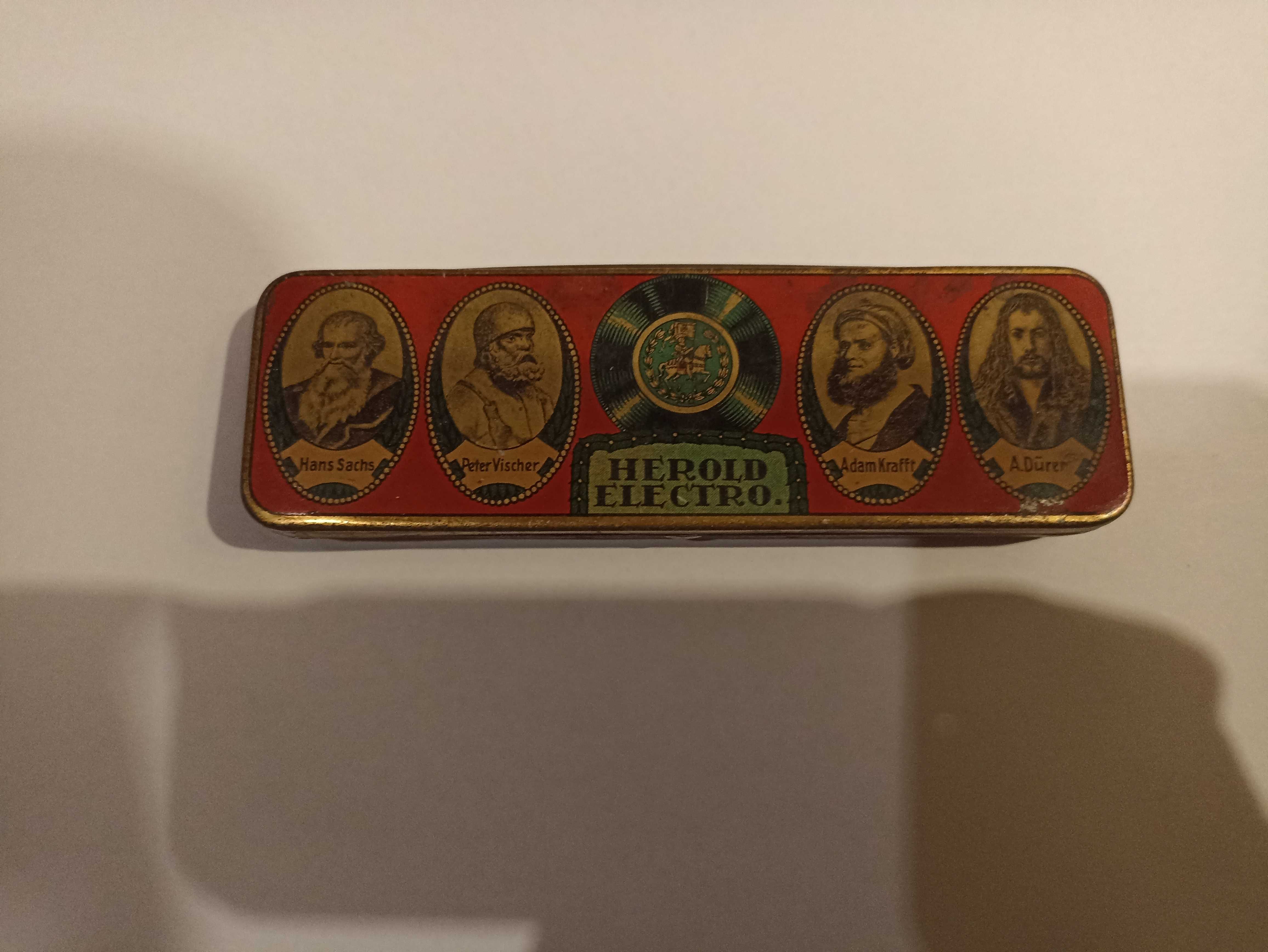 Stare, kolekcjonerskie pudełko na igły do gramofonu HEROLD ELECTRO
