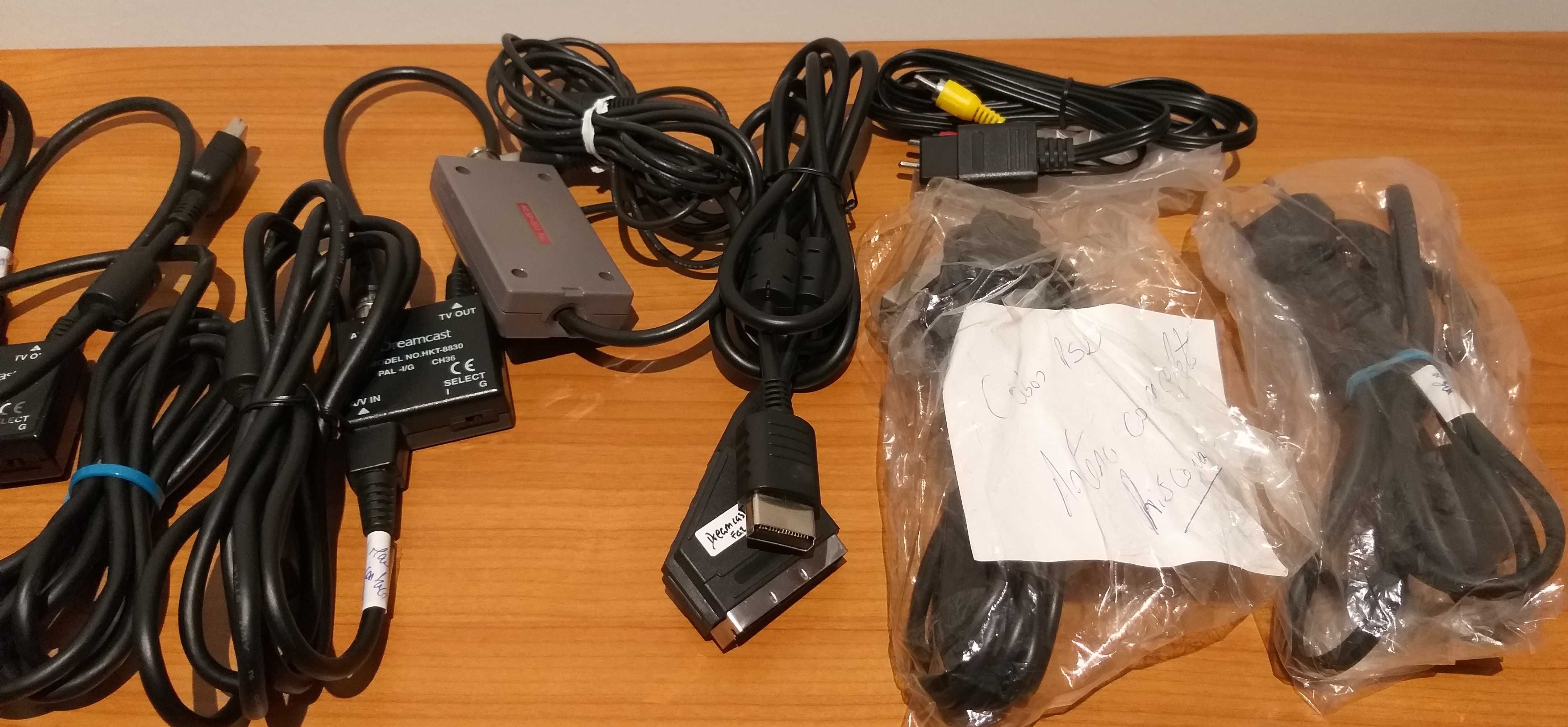 Cabos de tv e energia - Dreamcast - N64 - PS1 PS2 - NES -Game Cube- MS