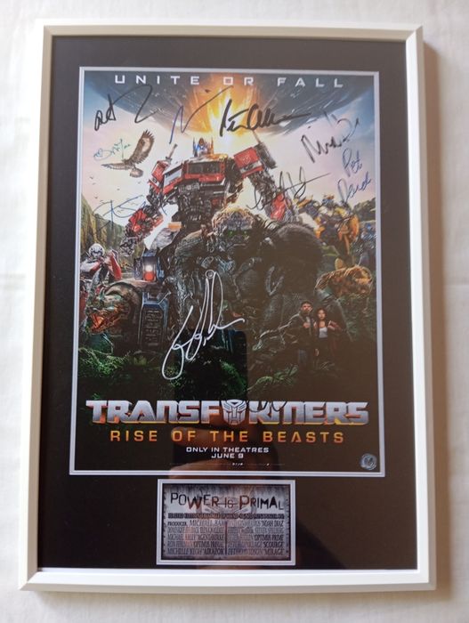 Moldura Filme Transformers: Rise of the Beasts com Autógrafos (A4)