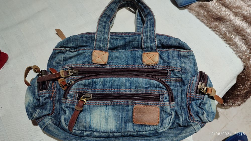 Mala de mão jeans