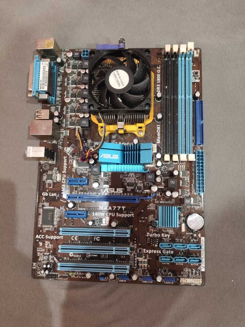 Płyta główna AM3 ASUS M4A77 (140W CPU Support) z procesorem Athlon II