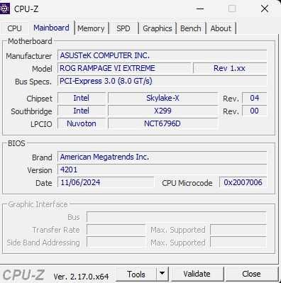 ASUS ROG Rampage VI Extreme + i9 7900x