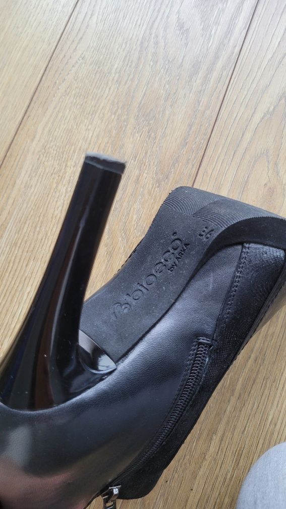Botki skórzane rozm 36 Bioeco by Arka - Jak nowe