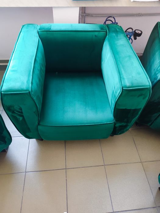 Fotel - butelkowa zieleń - 4 szt.