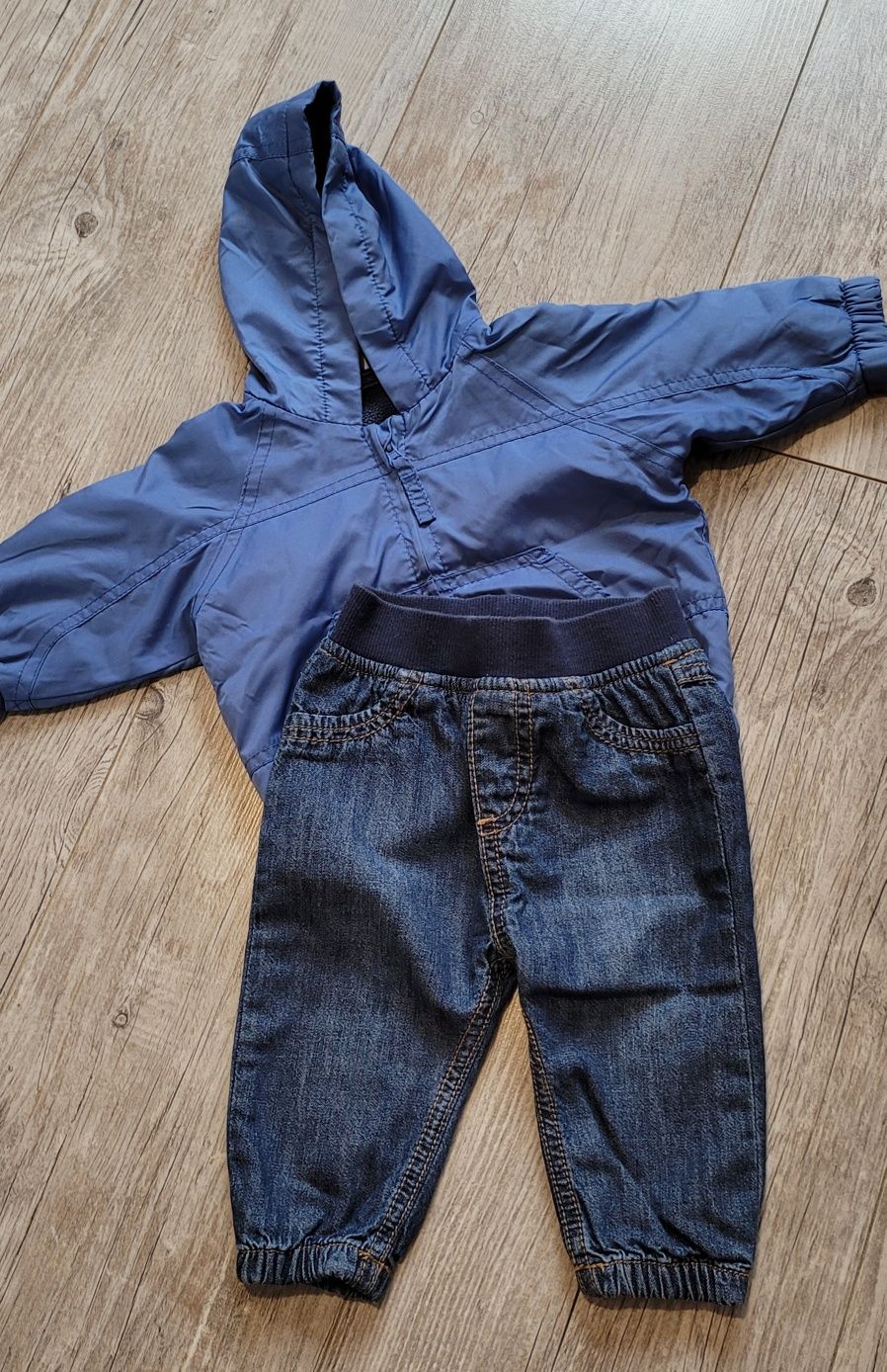 Kurtka, spodnie jeasny, koszula chłopięca r.56