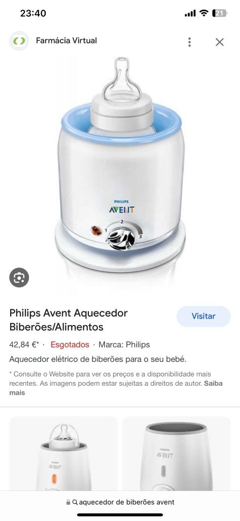 Aquecedor de biberões