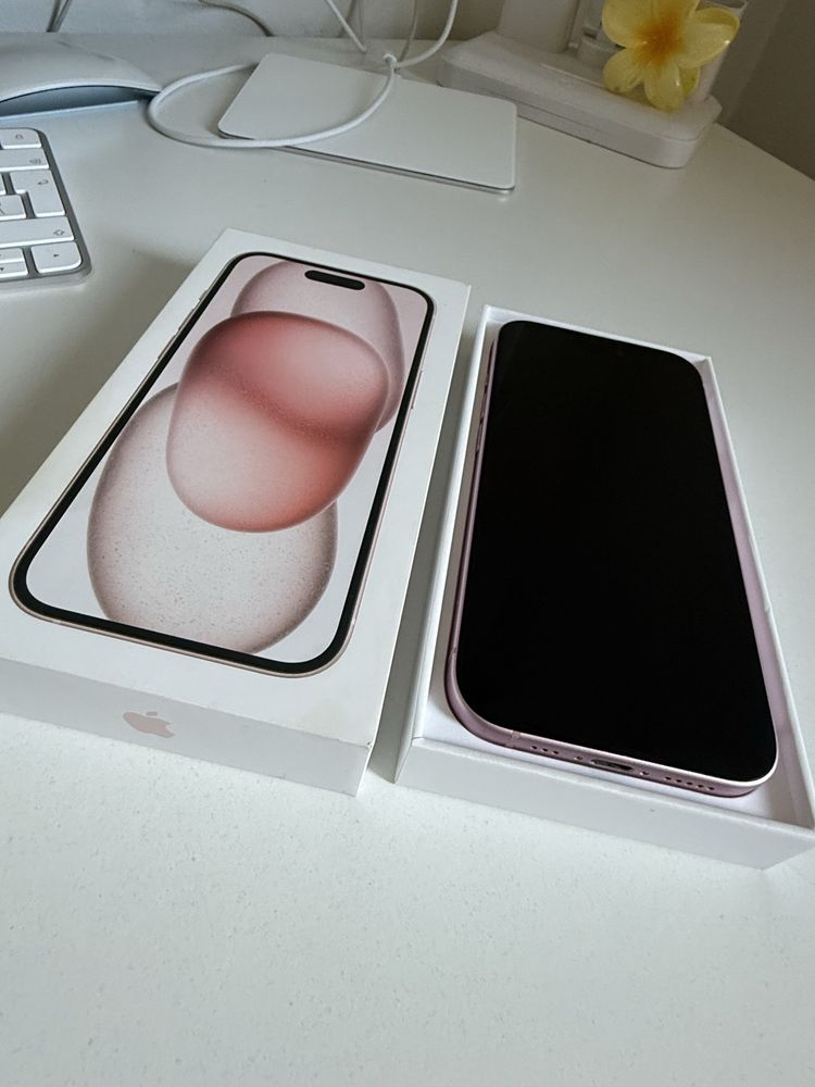 iPhone 15 128gb Pink Stan Idealny Oryginalna Bateria 97%