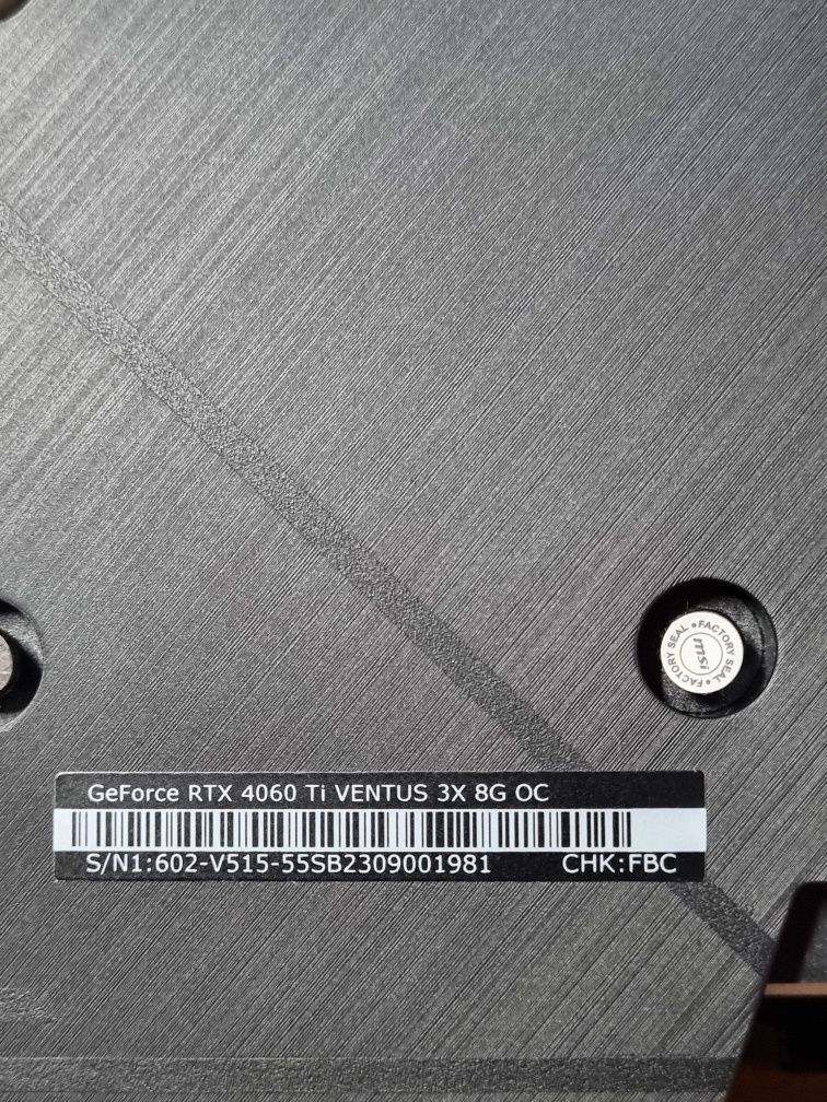 Відеокарта MSI 4060ti 8gb ventus 3x на гарантії 2 роки