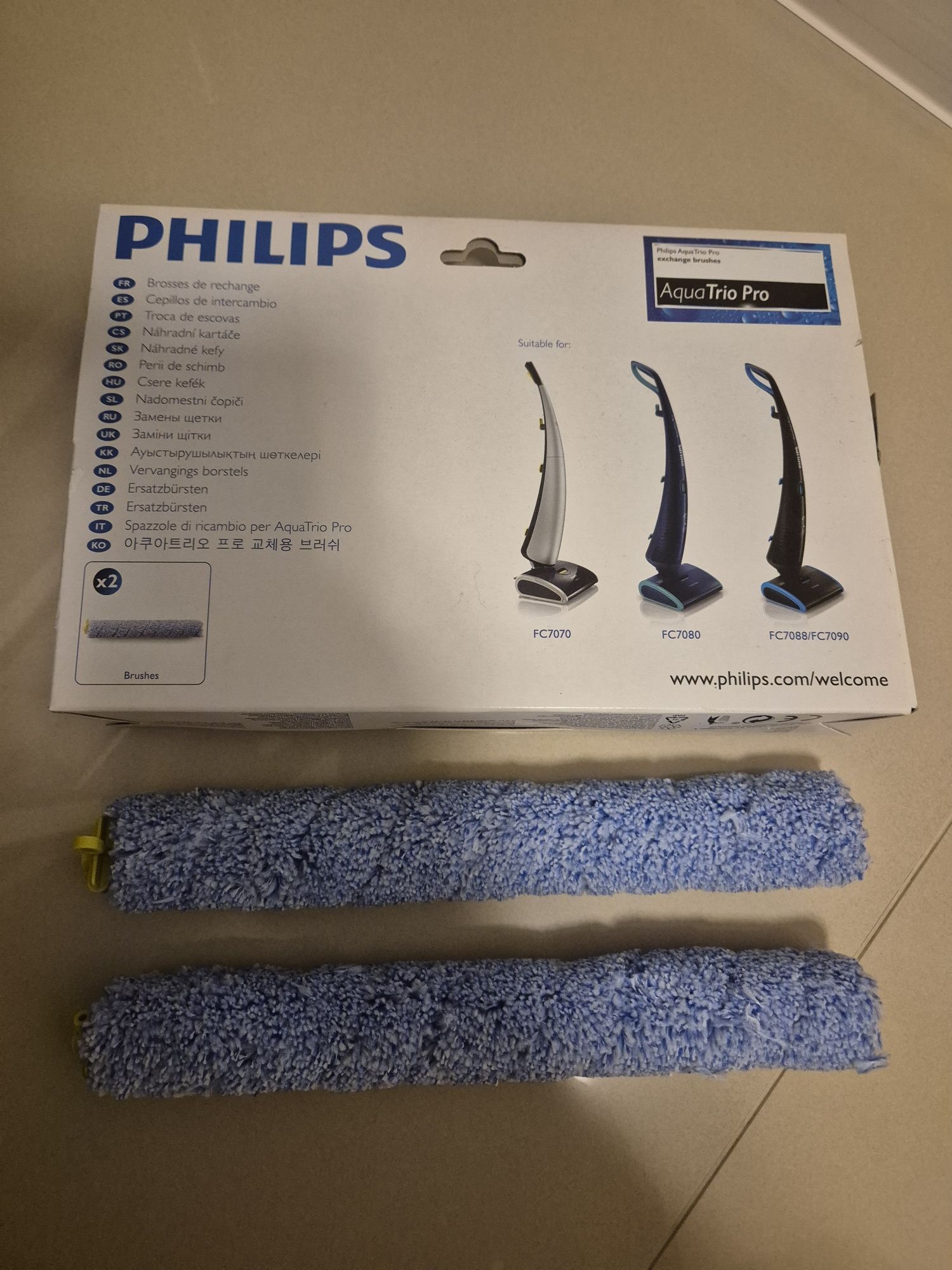 Nowe szczotki do Philips Aqua Trio.Pasuja do modeli FC7070,FC7080,FC70
