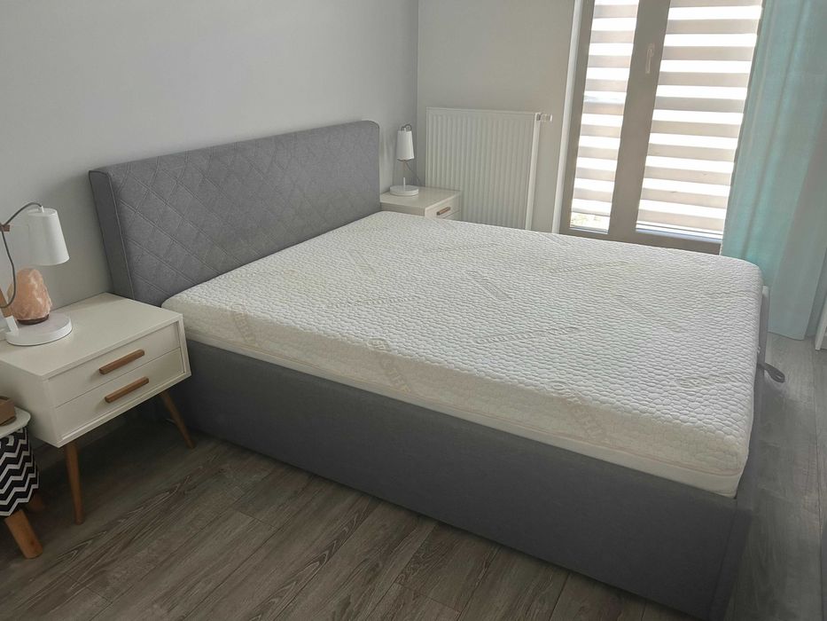 Rama łóżka łóżko tapicerowane Black Red White 160x200