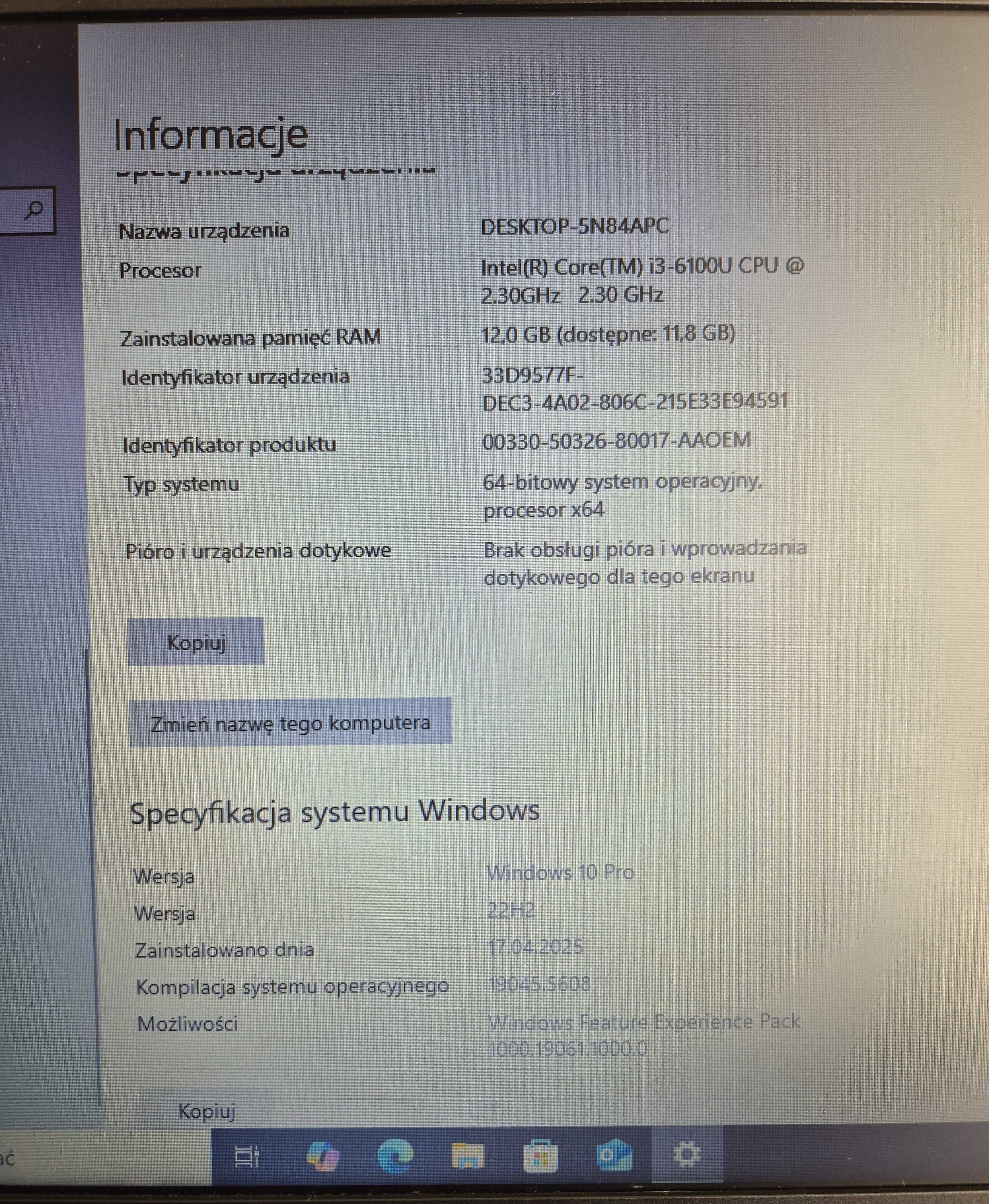 Laptop Lenovo V110 15ISK K2
