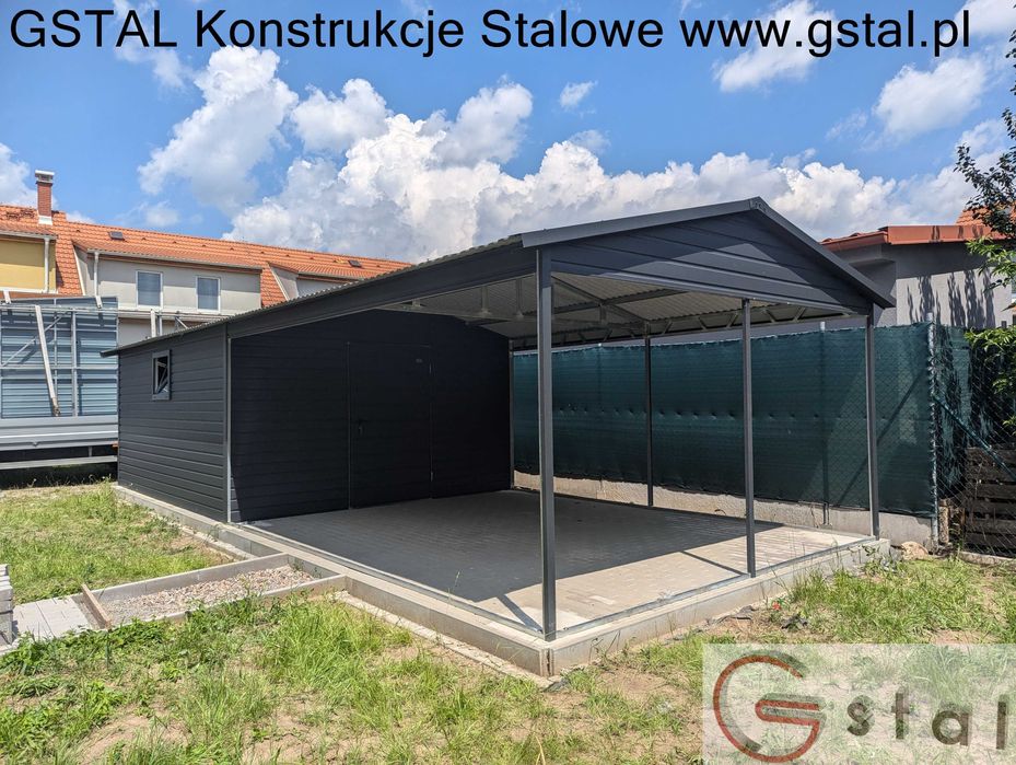 garaż domek na wymiar producent 6x6 3x5 4x6 9x6 6x5 profil ocynkowany