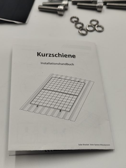 Zestaw montażowy do paneli solarnych Kurzschiene – nowy komplet z akce