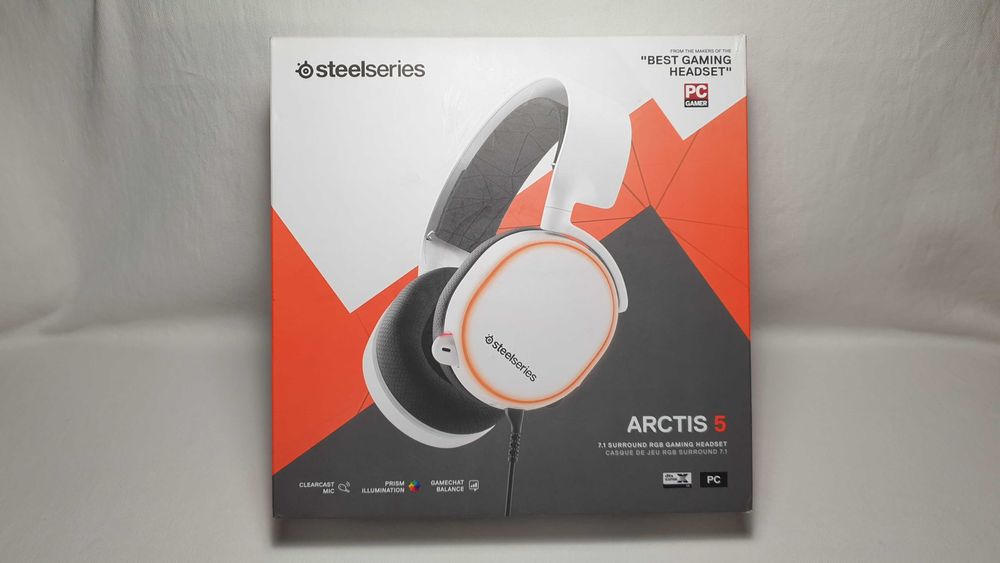 Słuchawki nauszne SteelSeries Arctis 5 WHITE stan BDB.