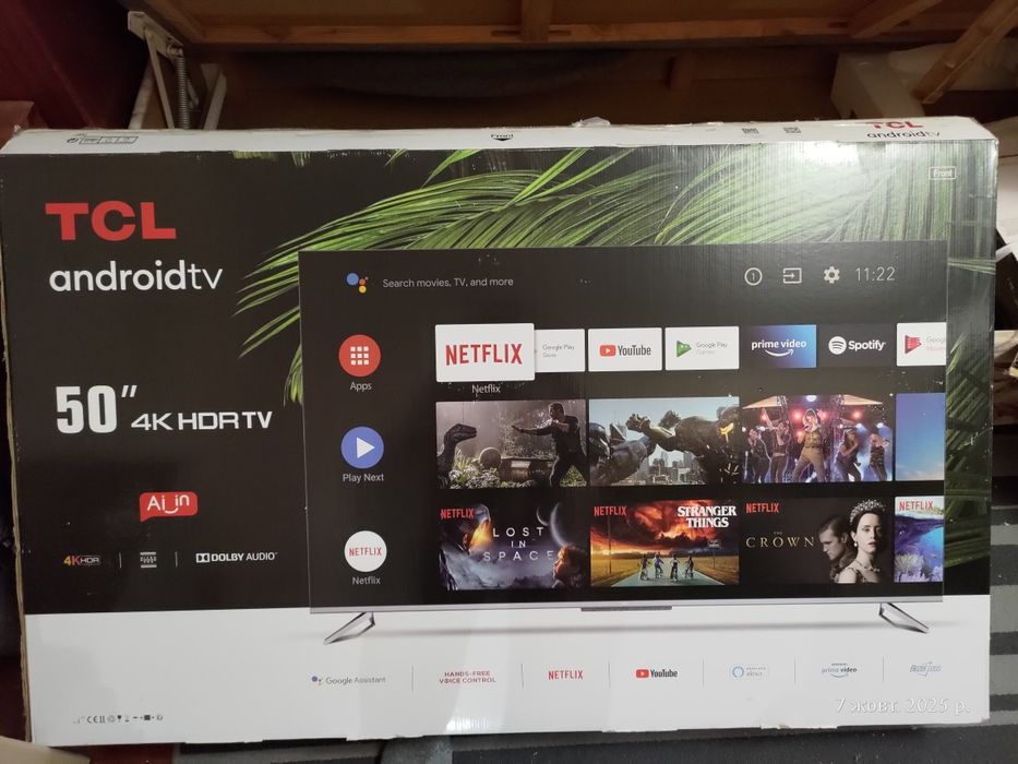 Телевізор TCL 50P715; 50' дюймов телевизор.