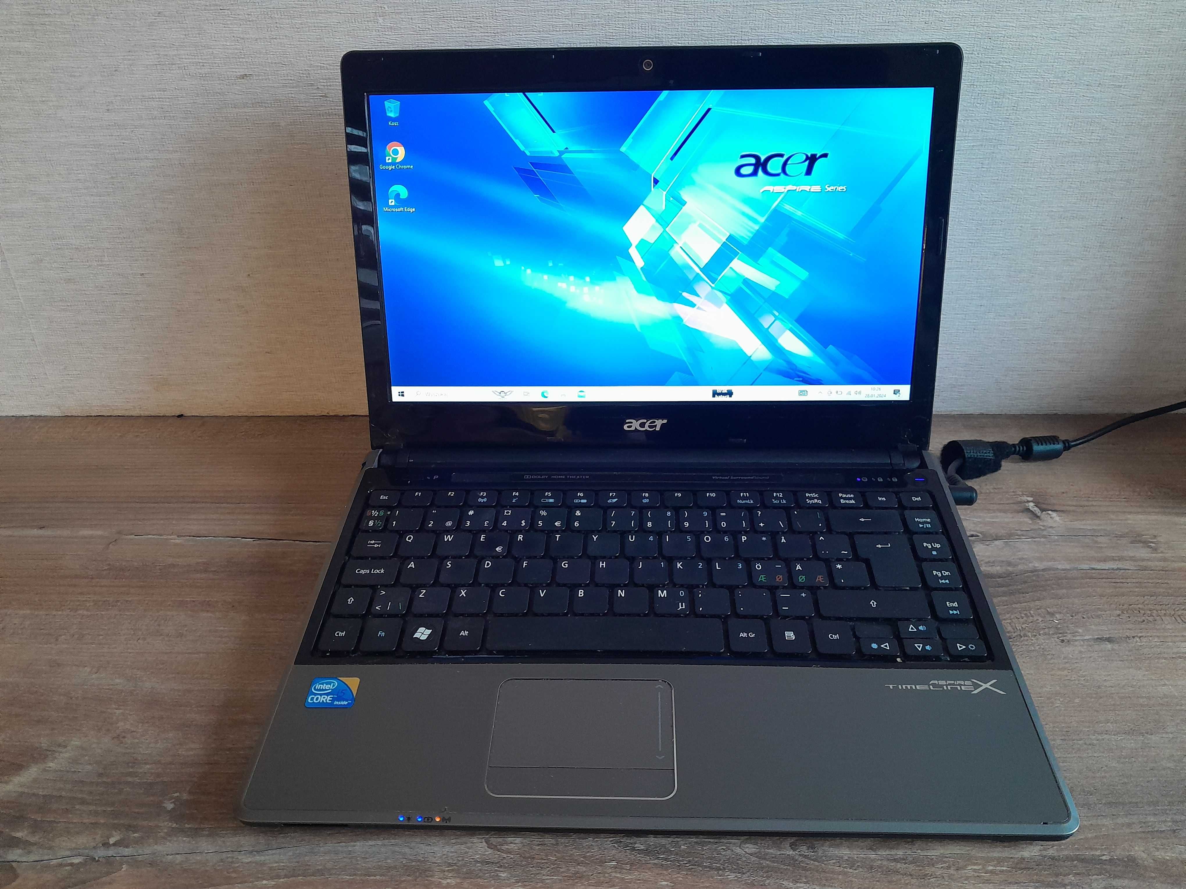 Laptop Acer 3820TG i5-560M 4GB SSD 128GB Windows 10 AMD 1GB