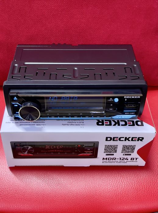 Магнітола Decker MDR-124/Bluetooth/DSP/RGB/USB/AUX/Flack