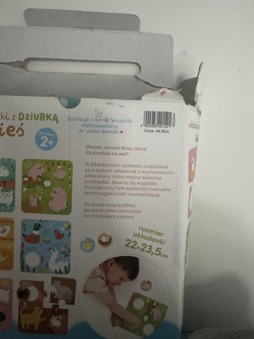 Układanka edukacyjna. Zwierzę na farmie.