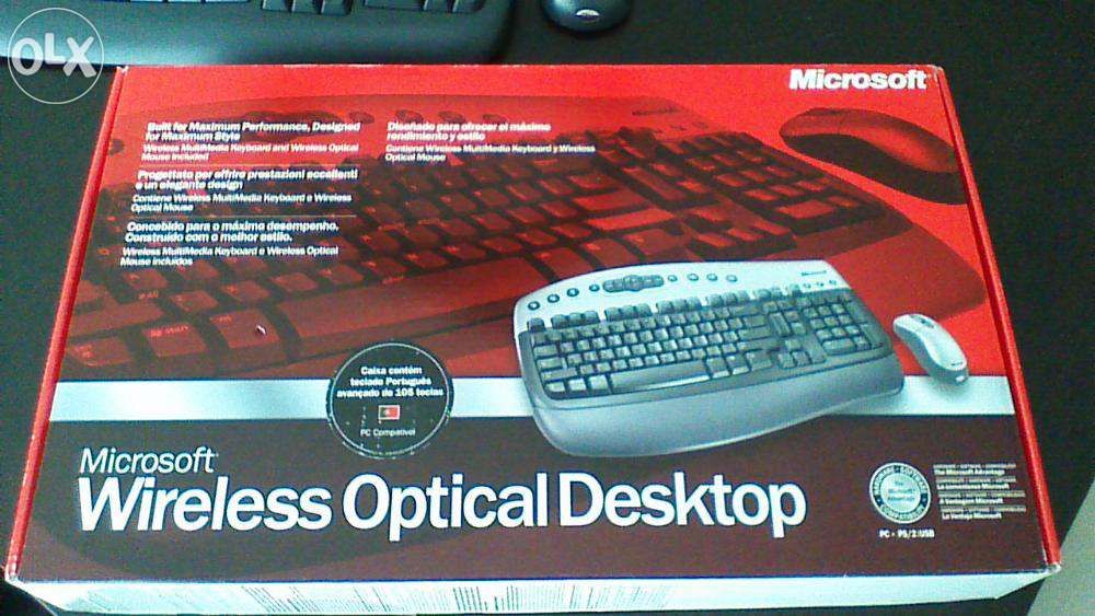 Teclado e rato ótico sem fios Microsoft