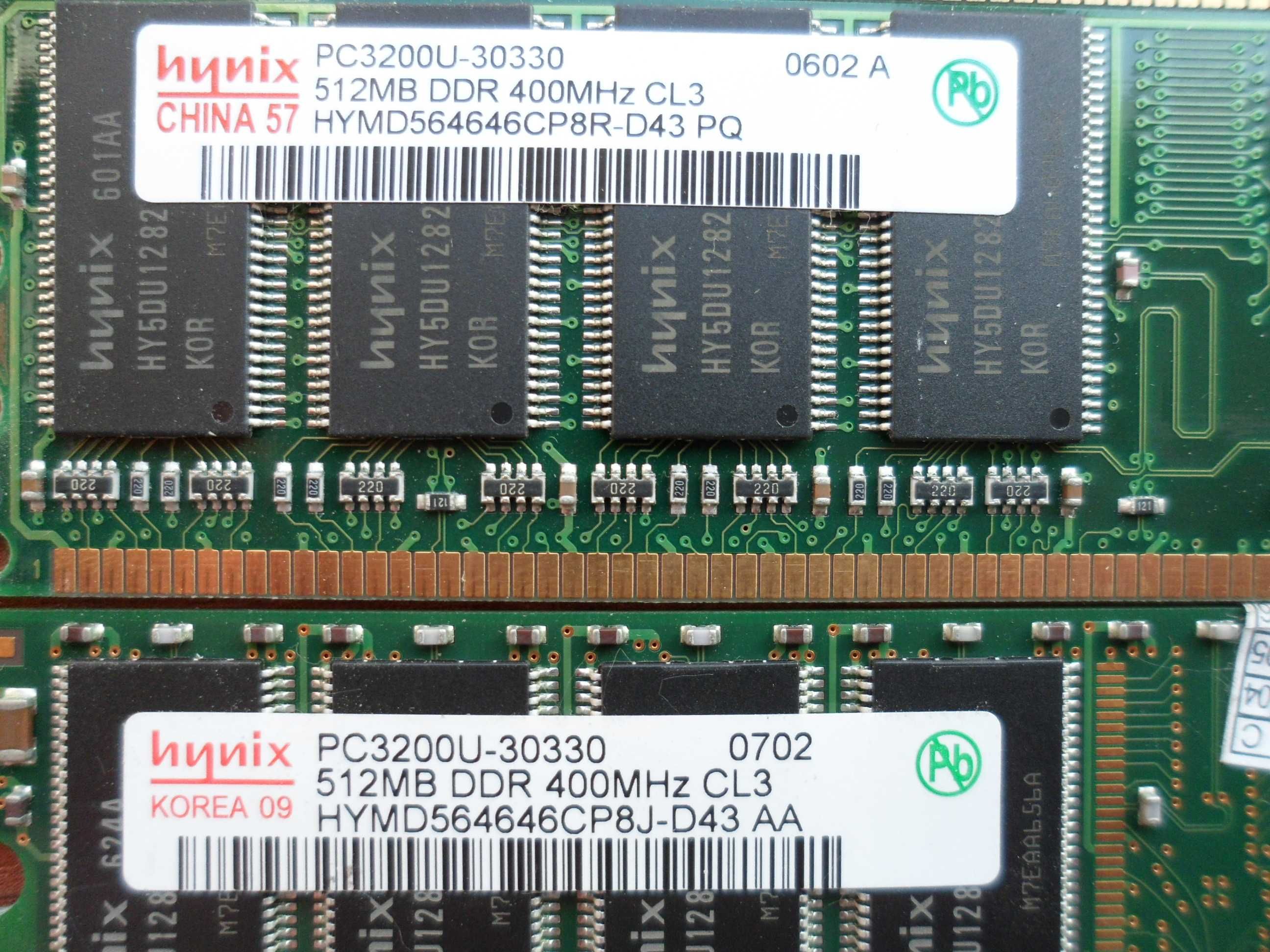 4 планки ОЗУ DDR (256 и 512 Мб). Цена за ВСЁ.
