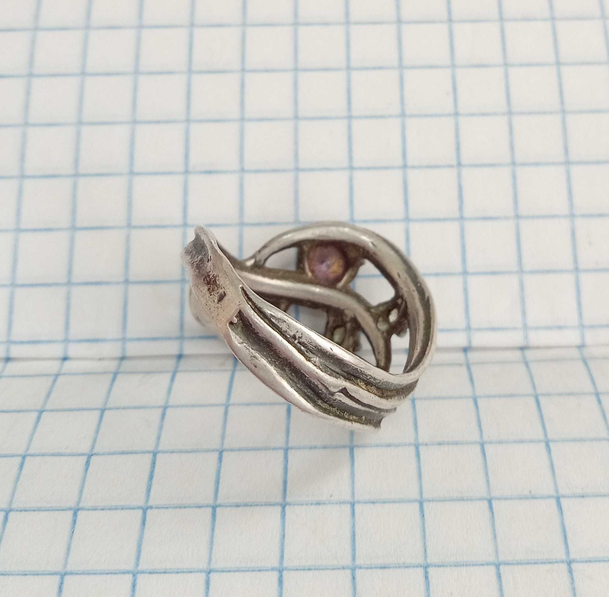 Перстень з камнями кольцо Срібло 925 проба. розмір 18. Вінтаж