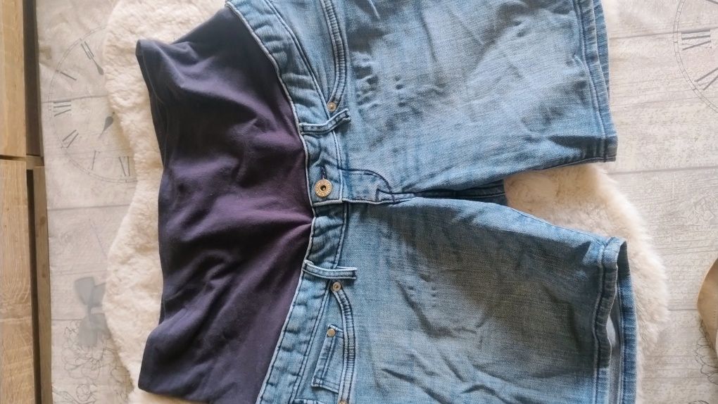 Spodenki ciążowe jeans krótkie szorty rozmiar M