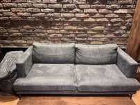Sprzedam 2 sofy Laforma razem badz osobno  pufa gratis - szary grafit